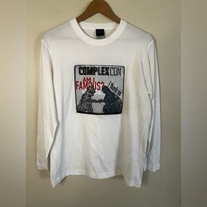 ComplexCon Godzilla Sequin Am I Famous? I Think So Long Sleeve T Shirt M *FLAWS*